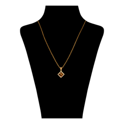 گردنبند طلا 18 عیار زنانه ناریا مدل مکعب رنگ نارنجی