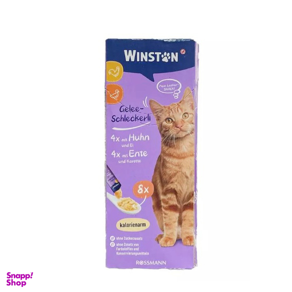 بستنی گربه وینستون طعم مرغ و اردک بسته 8 عددی