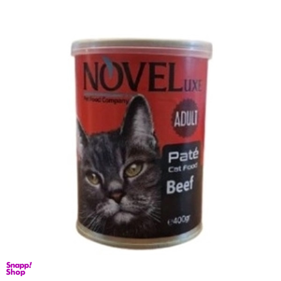 غذای تر گربه نوول لوکس بیف کد 21188 وزن 400 گرم