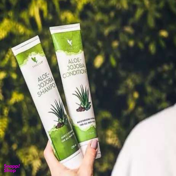 شامپو مو فوراور مدل آلوئه ورا و جوجوبا کد 640 حجم 296 میلی لیتر