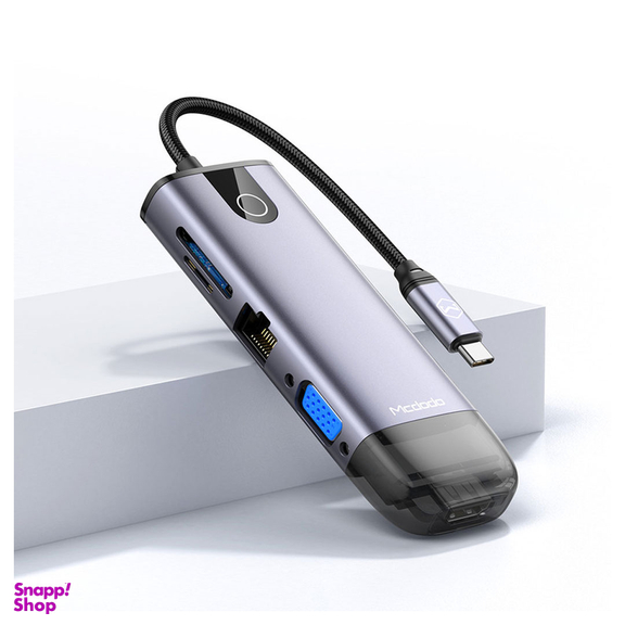 هاب 10 پورت USB-C مک دودو مدل HU-7420 طول 15 سانتی‌ متر