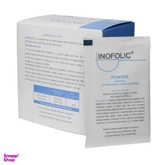 ساشه خوراکی تقویت تخمدان اینوفولیک لو لی فارما بسته 30 عددی