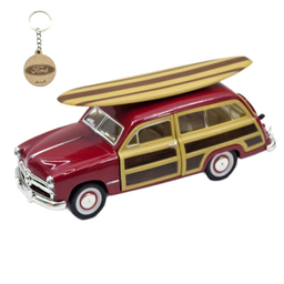 ماکت ماشین کینزمارت مدل فلزی فورد وودی واگن 1949 ساحلی FORD WOODY WAGON به همراه جاسوییچی