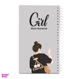 دفتر 40 برگ کاغذ مشکی پیتیکو سری Girl طرح 4