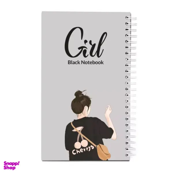 دفتر 40 برگ کاغذ مشکی پیتیکو سری Girl طرح 4