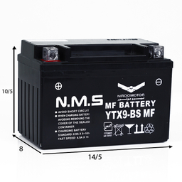 باتری موتور سیکلت ان ام اس مدل YTX9-BS