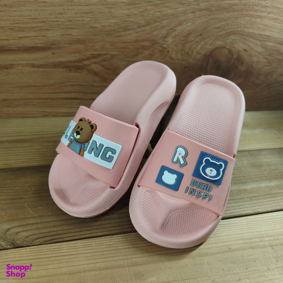 دمپایی بچگانه زیتون مدل الیت رنگ گلبهی