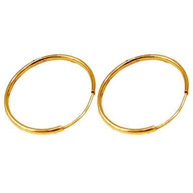 گوشواره طلا 18 عیار زنانه مدل حلقه ای ساده کد sh0045