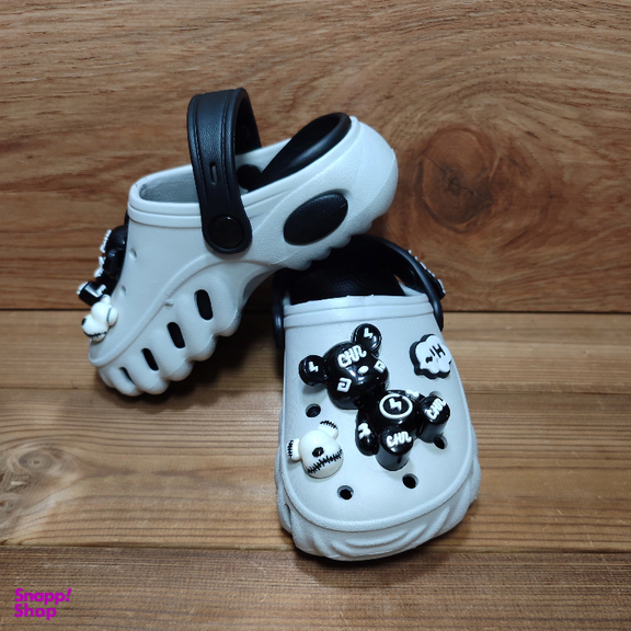 صندل بچگانه کراکس زیتون مدل فلای رنگ مشکی طوسی