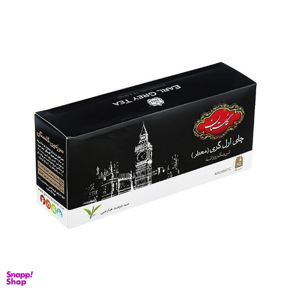 چای کیسه ای ارل گری گلستان بسته 25 عددی