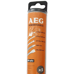 مته و قلم چهار شیار ساختمانی آ ا گ مدل SDS-PLUS مجموعه 5 عددی