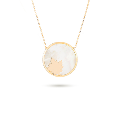 گردنبند طلا 18 عیار زنانه میلی گالری طرح برگ کد MT1299