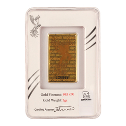 شمش طلا 24 عیار ایران شمش مدل سیمرغ کد T-5