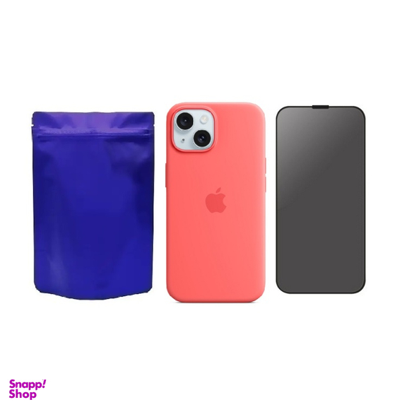 کاور گوشی موبایل مدل M-B Silicon مناسب اپل iPhone 15 به همراه محافظ صفحه نمایش Privacy