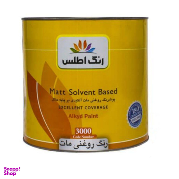 پوشرنگ روغنی اطلس کد 3000 حجم 4000 میلی لیتر