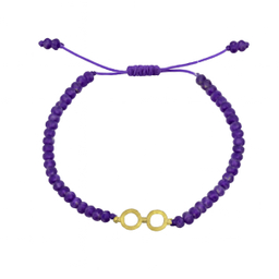 دستبند طلا 18 عیار زنانه مدل سنگی طرح عینک