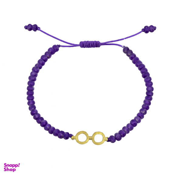 دستبند طلا 18 عیار زنانه مدل سنگی طرح عینک