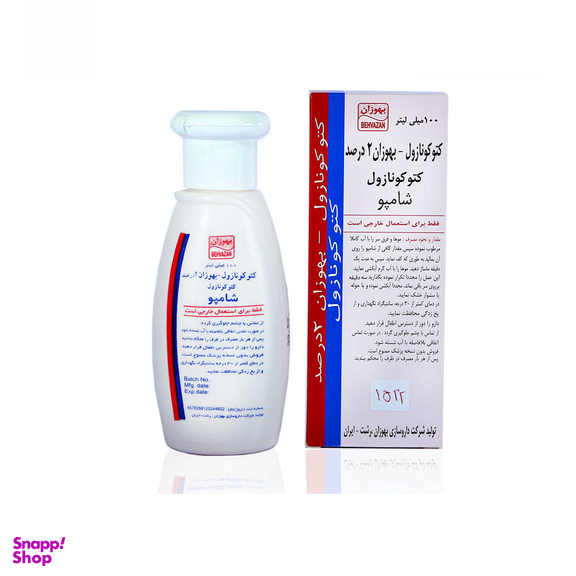 شامپو کتوکونازول 2 درصد بهوزان حجم 100 میلی لیتر