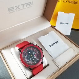 ساعت عقربه ای مردانه اکستری کد X6065-E رنگ قرمز مشکی