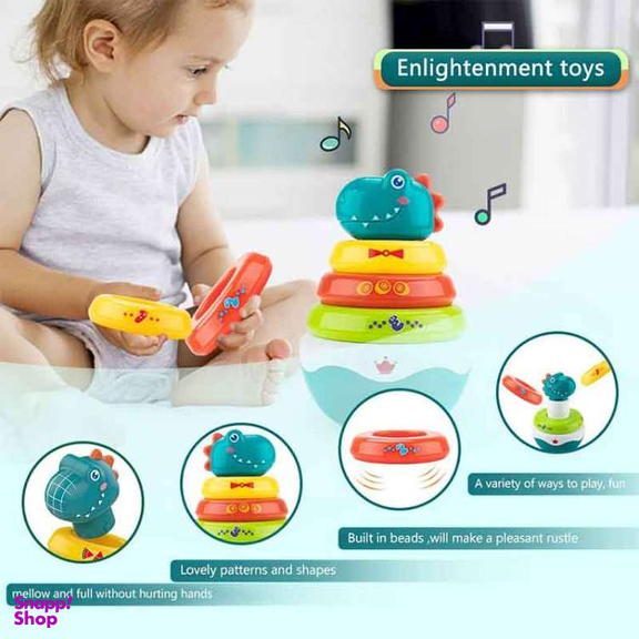 پازل حلقه ای هانگر مدل دایناسور کد 0298 رنگ سبز