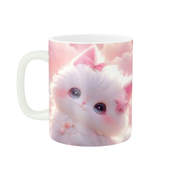 ماگ پاد آفرین طرح گربه عروسکی کد 3642