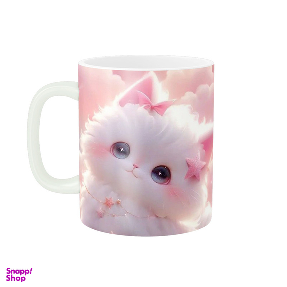 ماگ پاد آفرین طرح گربه عروسکی کد 3642