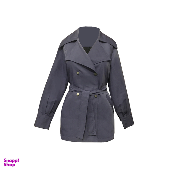 بارانی زنانه کد 6600 رنگ آبی تیره