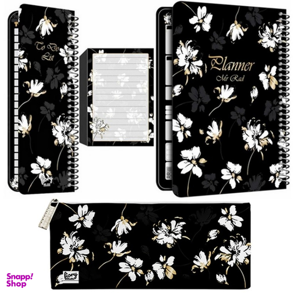 دفتر برنامه ریزی مستر راد مدل گل آرزوها کد 2068 به همراه جامدادی مجموعه 4 عددی