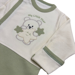 ست 3 تکه نوزادی مدل خرسی و ستاره کد 0034