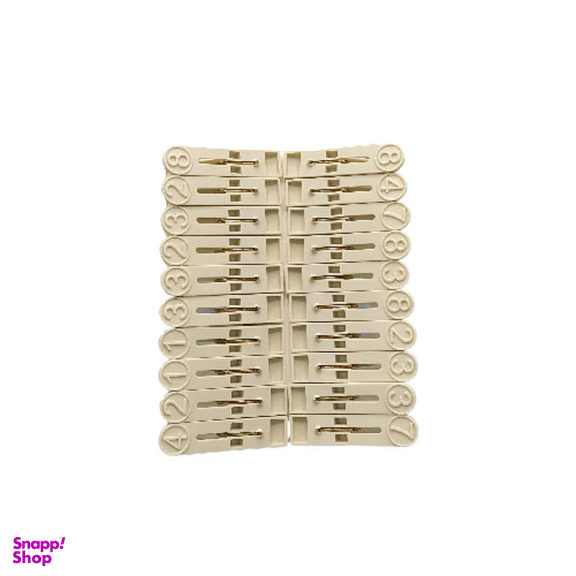 گیره لباس لیمون مدل شماره دار مجموعه 20 عددی