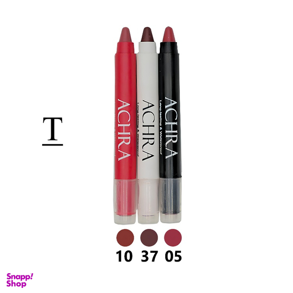 رژ لب جامد جامد مخملی آچرا مدل T مجموعه 3 عددی