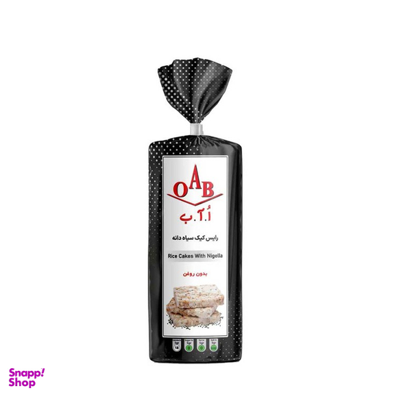 رایس کیک سیاه دانه ا آ ب وزن 100 گرم