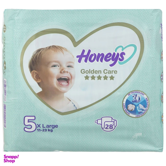 پوشک کودک هانیز سایز 5 بسته 28 عددی