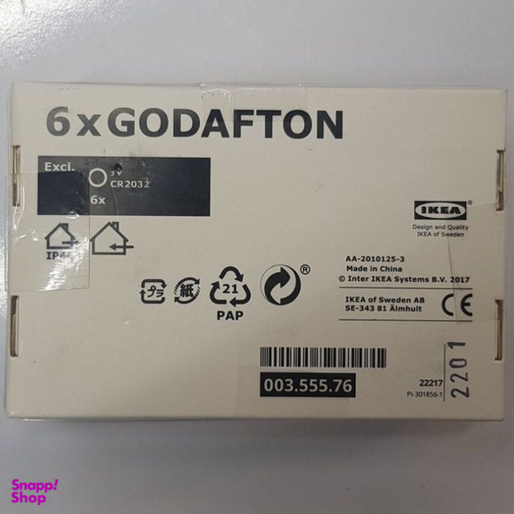شمع وارمر LED ایکیا مدل GODAFTON بسته 6 عددی