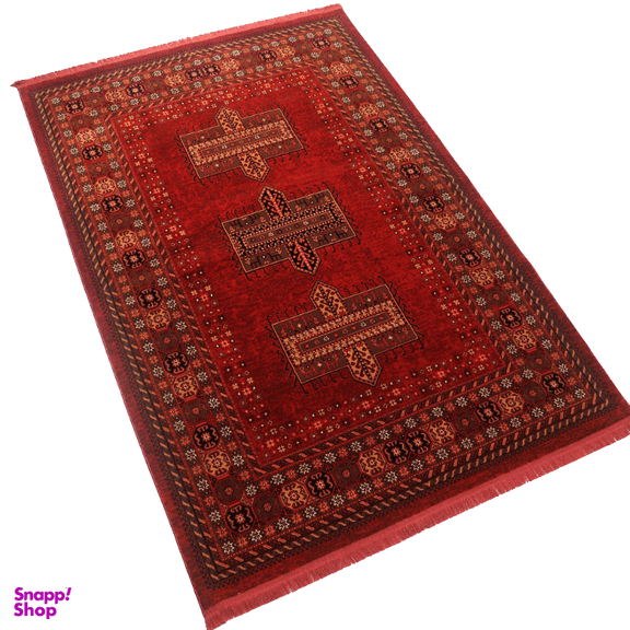 فرش ماشینی بزرگمهر طرح بلوچی کد 78005 رنگ قرمز