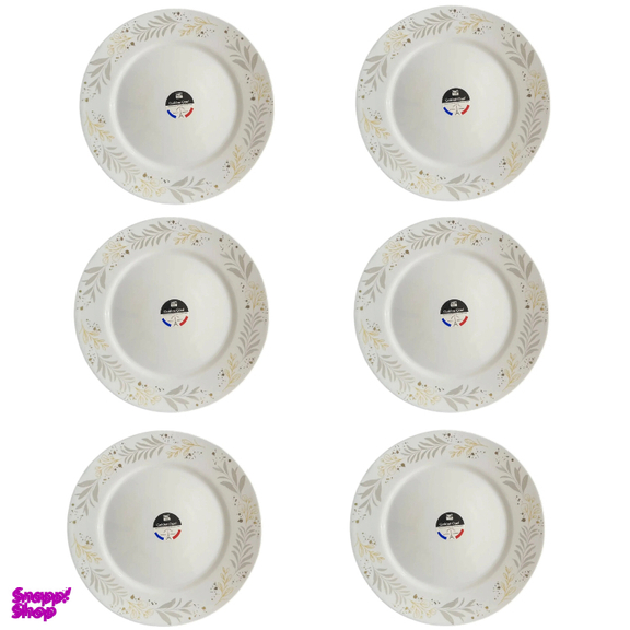 بشقاب 6 پارچه گلدن اپال طرح برگ ویون آ