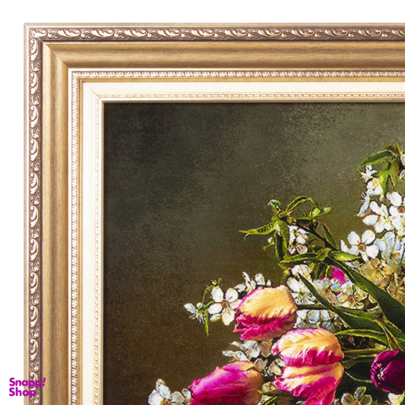 تابلو فرش دستباف سی پرشیا مدل گل در گلدان سرامیکی کد 903650