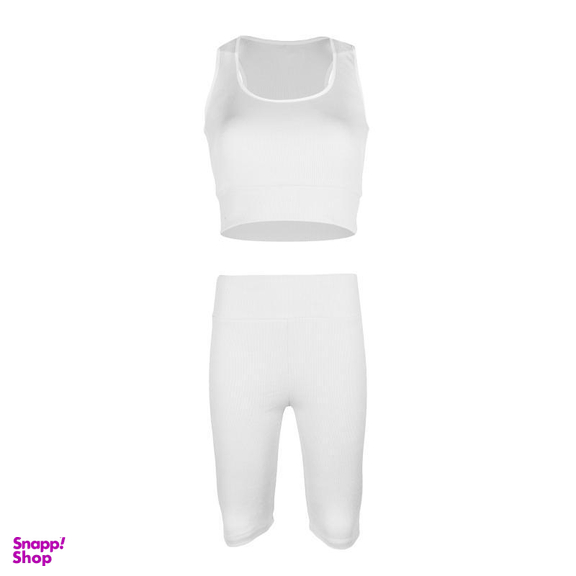 ست تاپ و شلوارک زنانه ناتوسا مدل 774 رنگ سفید