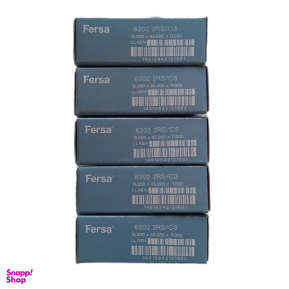 بلبرینگ خودرو مدل FERSA 6202/2RS C3 دوربالا کد B02 بسته 5 عددی