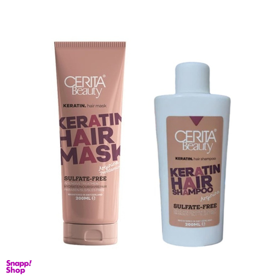 شامپو کراتین و ماسک مو کراتین سریتا مدل Professional Keratin حجم 200 میلی لیتر
