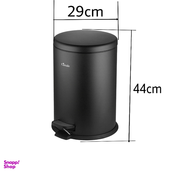 سطل زباله پدالی سرکوله مدل آرام بند کد 20L