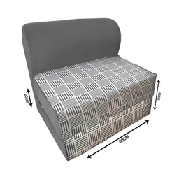 مبل تختخواب شو یک نفره نوپه هوم مدل تشک شو طرح مینیمال حصیری کد M1097