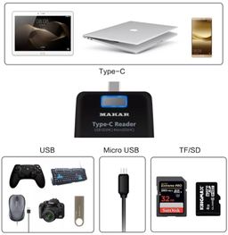 کارت‌ خوان Type-C ماکار مدل M6in1 USB 3.1 با سرعت 10Gbps