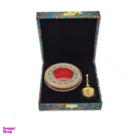 زعفران هدیه ستاره زعفرانیه مدل ترمه طرح لعیا کد 03 وزن 0.5 مثقال