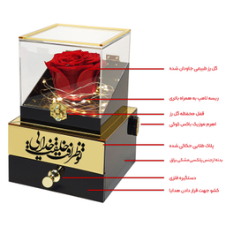 باکس گل رز جاودان مدل موزیکال طرح خلقت