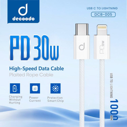 کابل شارژ Type-C به Lightning دکودو کد DCB-005 طول یک متر