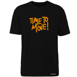 تیشرت آستین کوتاه زنانه 27 مدل Time To Move کد PH200 رنگ مشکی