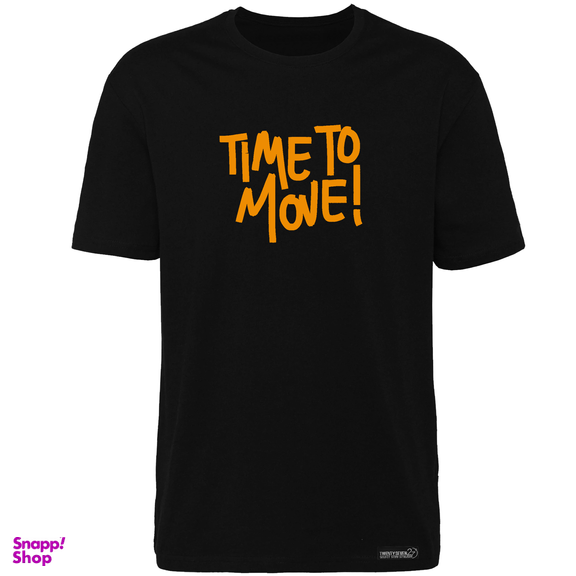 تیشرت آستین کوتاه زنانه 27 مدل Time To Move کد PH200 رنگ مشکی