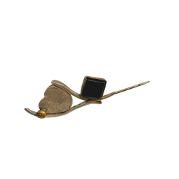 گل سینه نقره 925 عیار زنانه طرح مربع کد 45010 GLSN