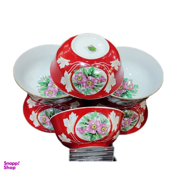 کاسه آبگوشت چینی طرح روس کد 6655 بسته 6 عددی